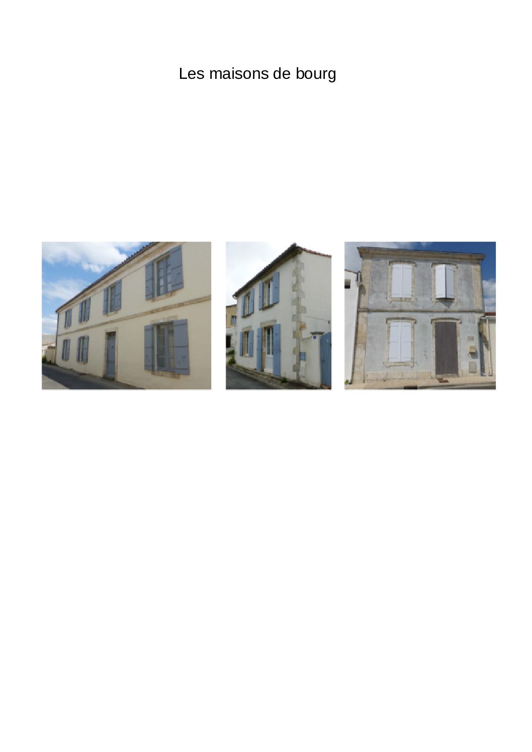 MAISONS DE BOURG CHARENTE MARTIIME photo